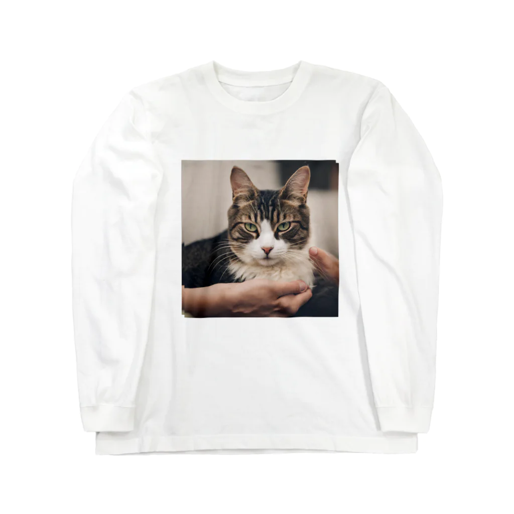 猫ちゃんとベタちゃん♪の癒しの猫グッズ♪ ロングスリーブTシャツ