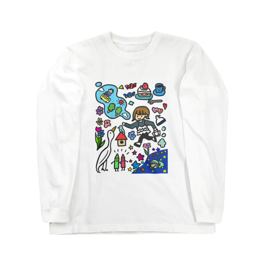 とりやまいろいろグッズのカラフル世界 ロングスリーブTシャツ