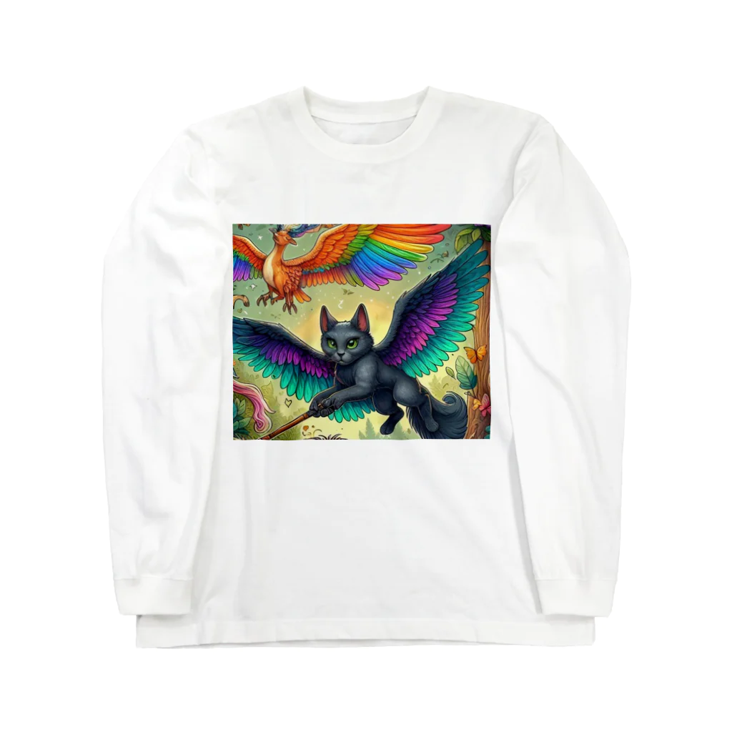 momonekokoの黒猫の魔法使い Long Sleeve T-Shirt