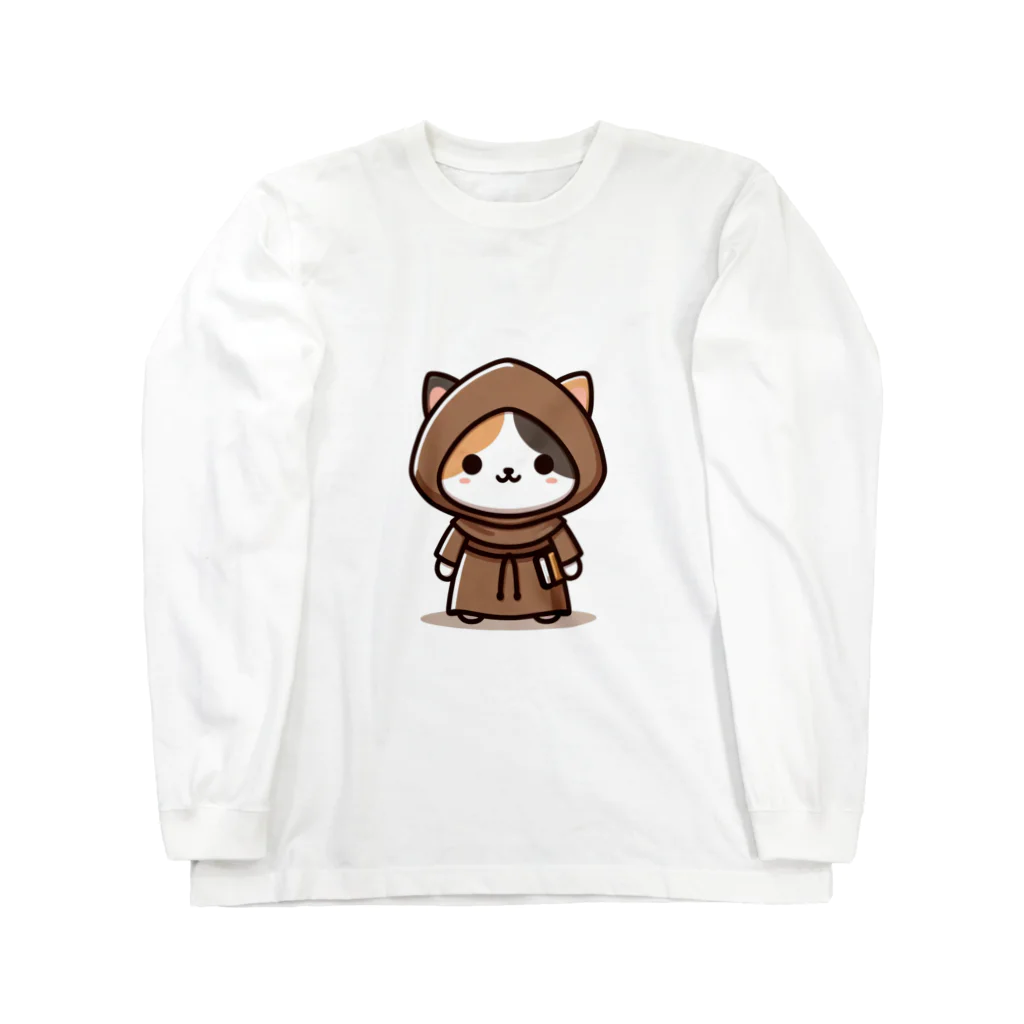 にゃんラボの修道にゃんこ ロングスリーブTシャツ