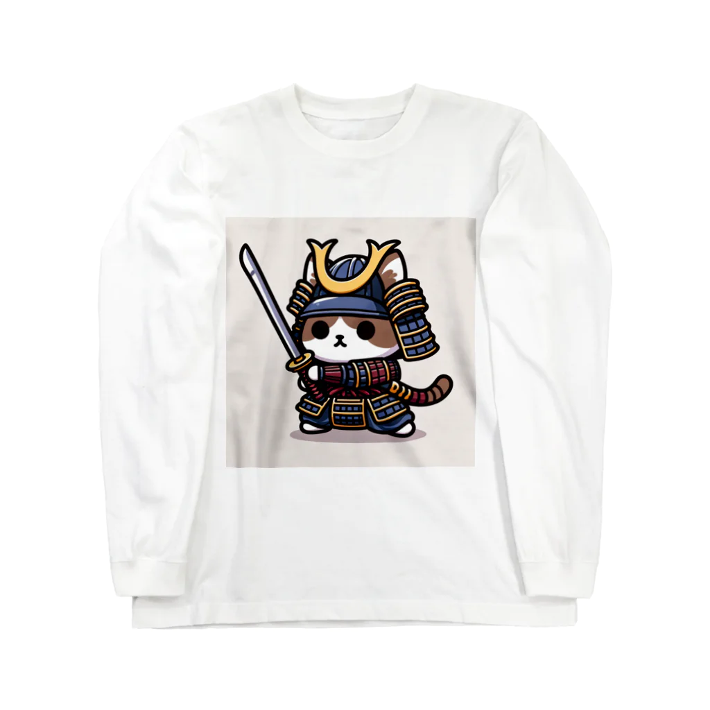 にゃんラボの武士にゃんこ Long Sleeve T-Shirt