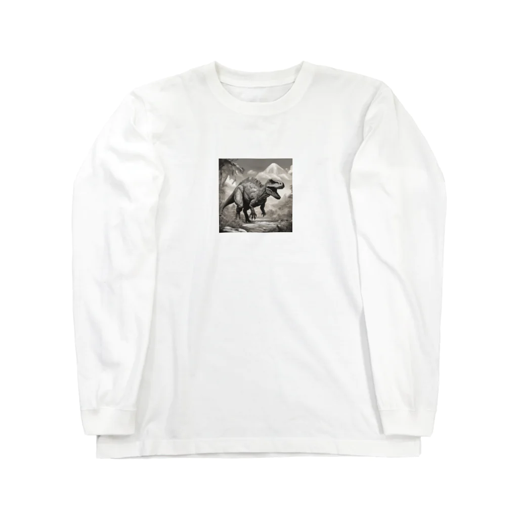 konyuの白黒恐竜 Long Sleeve T-Shirt