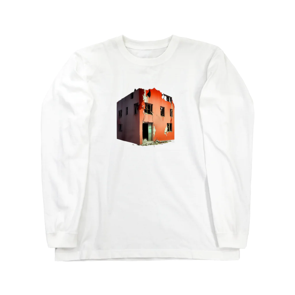 Buildingsの廃墟 11 ロングスリーブTシャツ