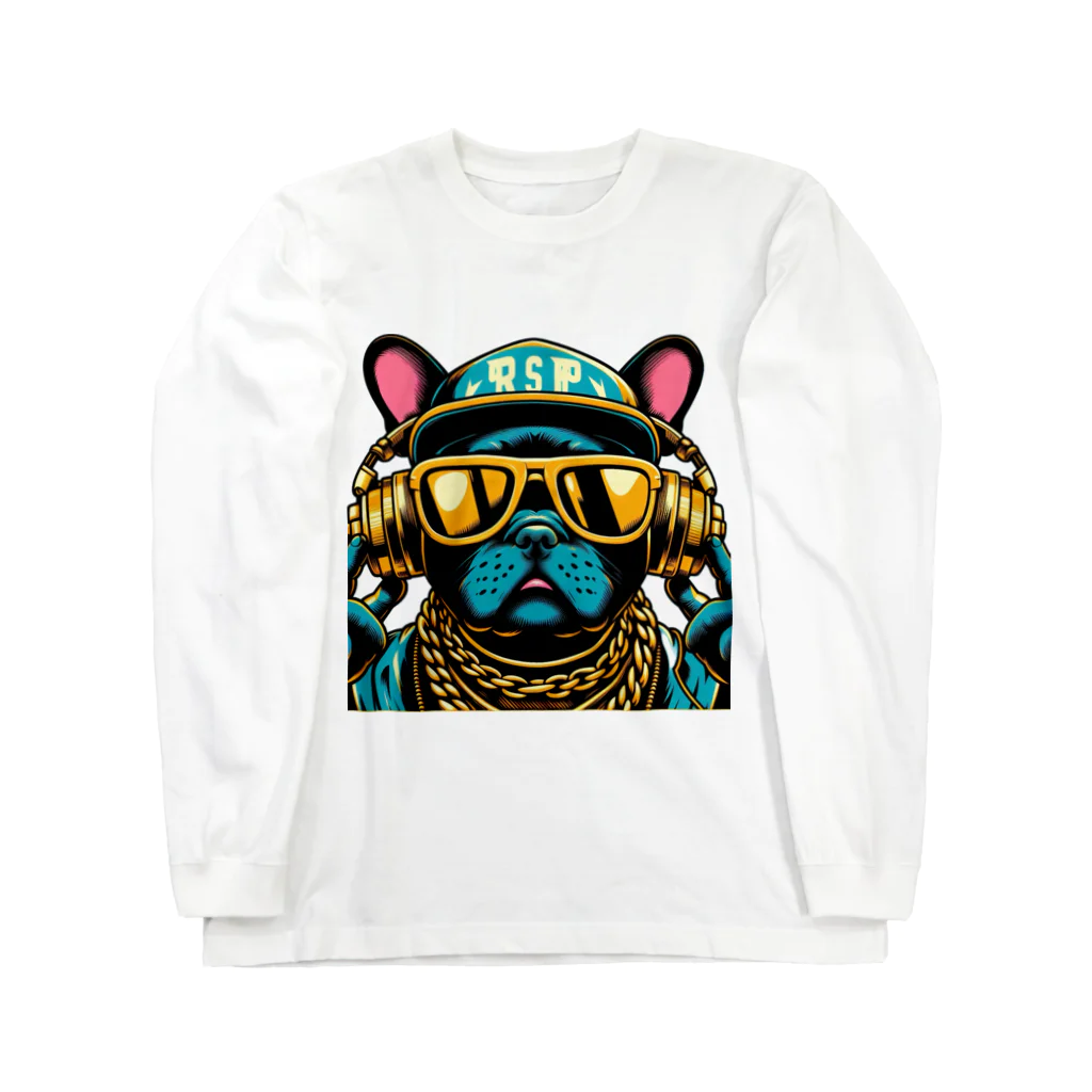 papi&biaのラッパーフレンチブルドッグ Long Sleeve T-Shirt