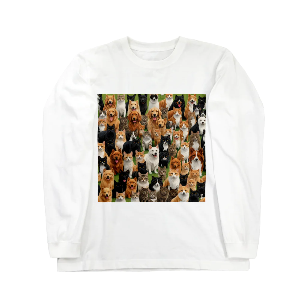 CHIKUSHOの犬と猫 Long Sleeve T-Shirt