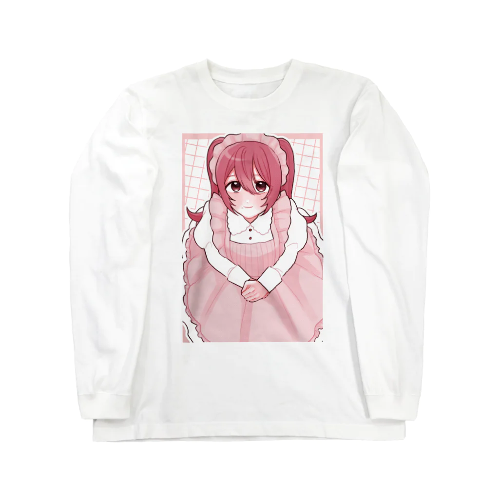 わがままフリルのピンク♡メイドちゃん Long Sleeve T-Shirt