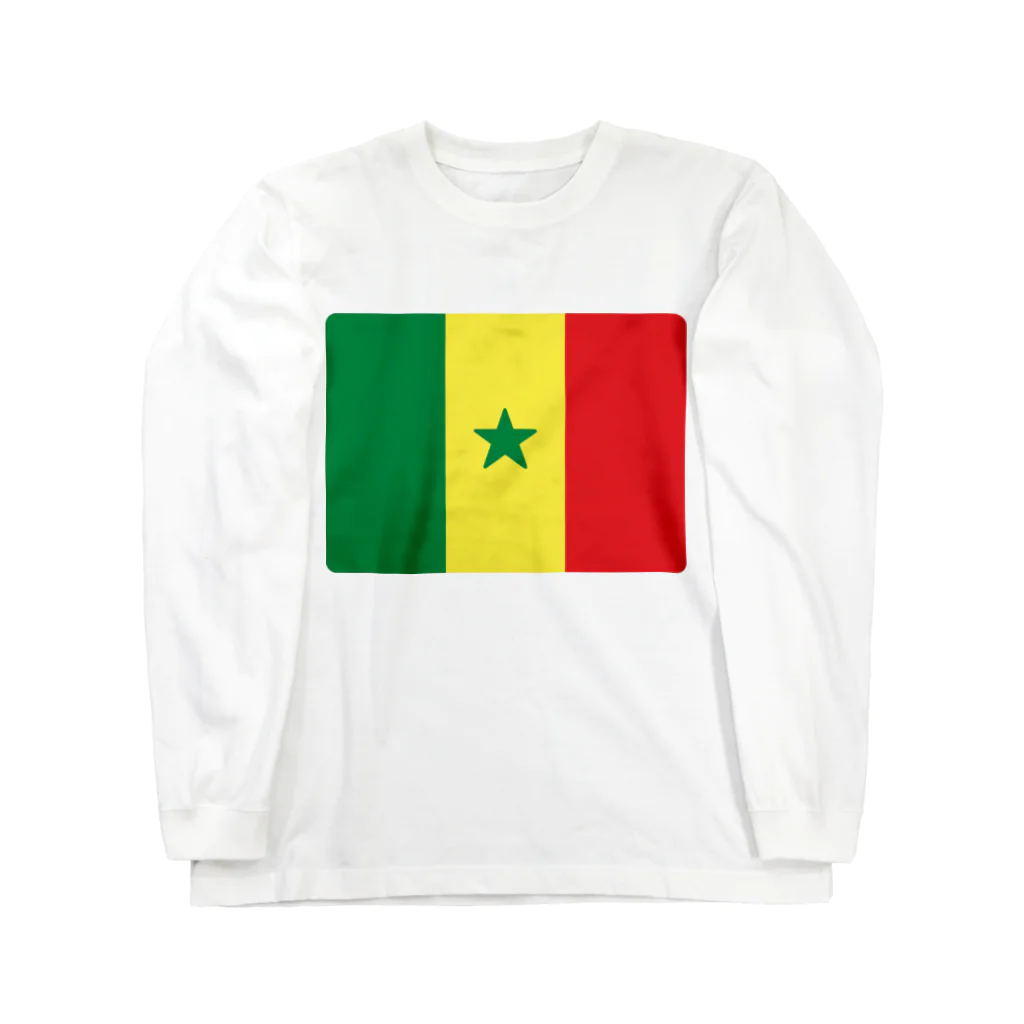 お絵かき屋さんのセネガルの国旗 ロングスリーブTシャツ