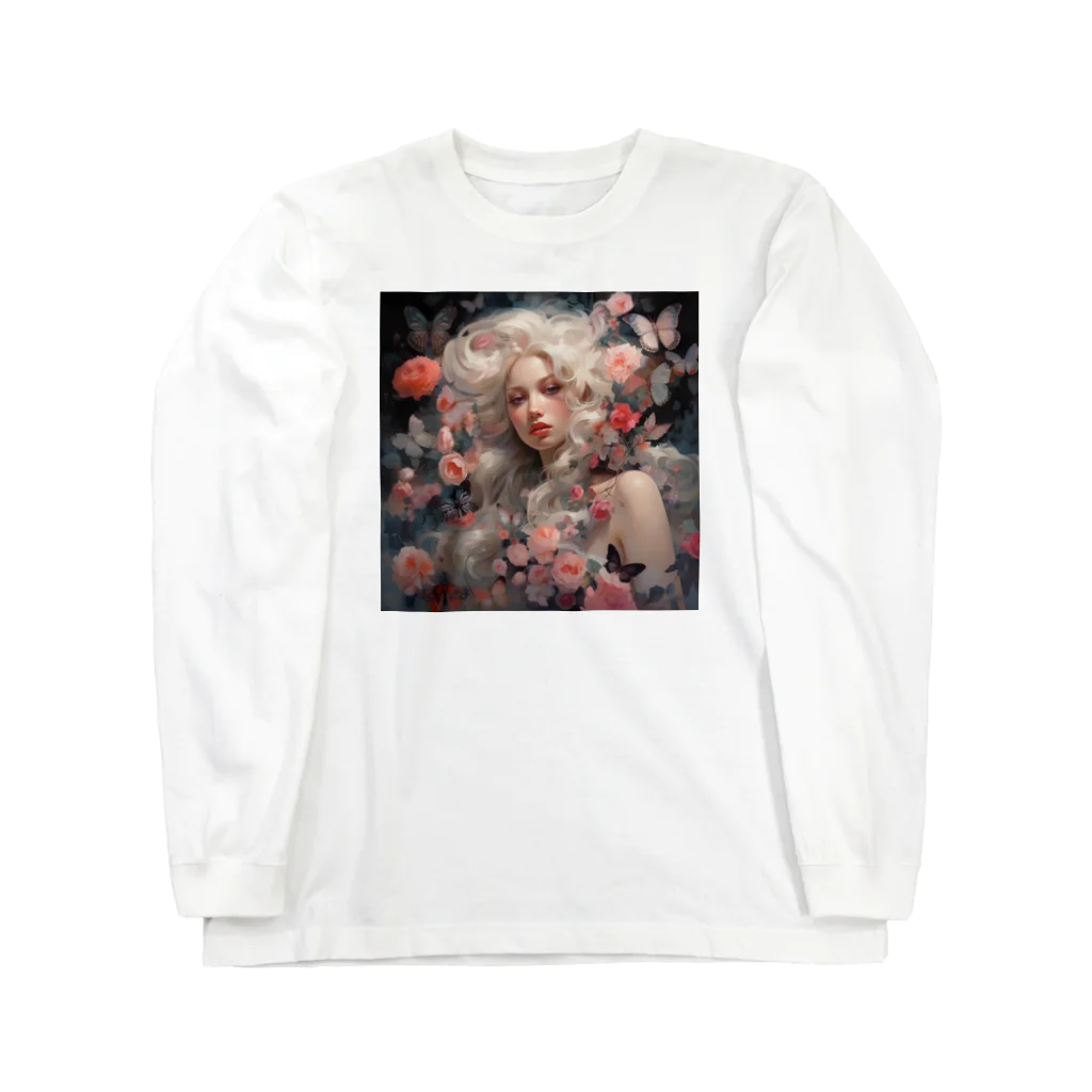 AQUAMETAVERSEの花と美女　なでしこ1478 ロングスリーブTシャツ