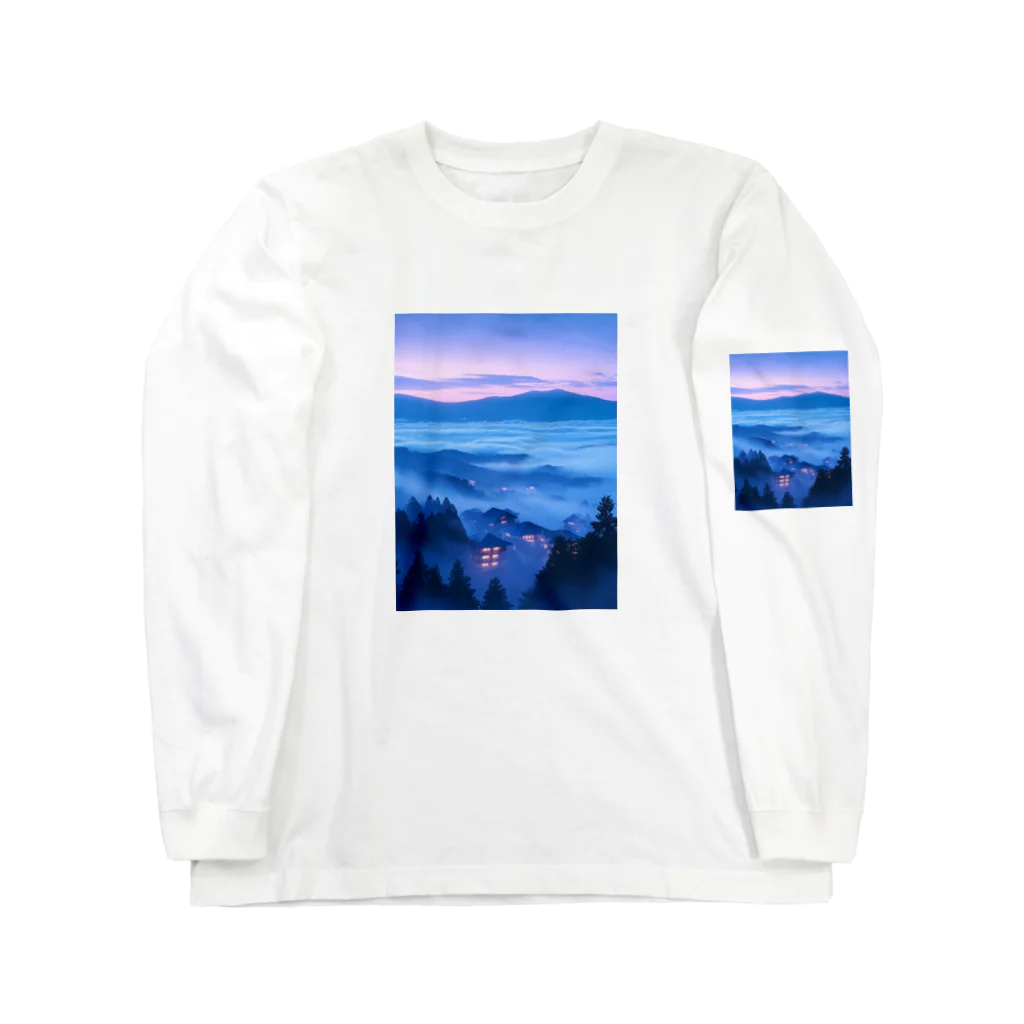 AQUAMETAVERSEの雲海とホテル街の灯　ラフルール　1859 Long Sleeve T-Shirt