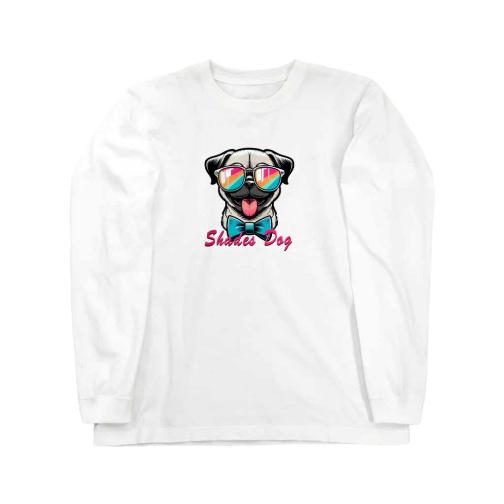 Shades DOGのパグ（A） Long Sleeve T-Shirt