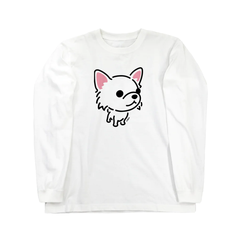 OBAのるるるんロングコートチワワ（ホワイト） Long Sleeve T-Shirt