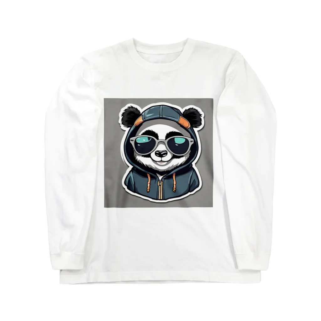 pandownloadのパーカーサングラスのワルパンダ？ Long Sleeve T-Shirt