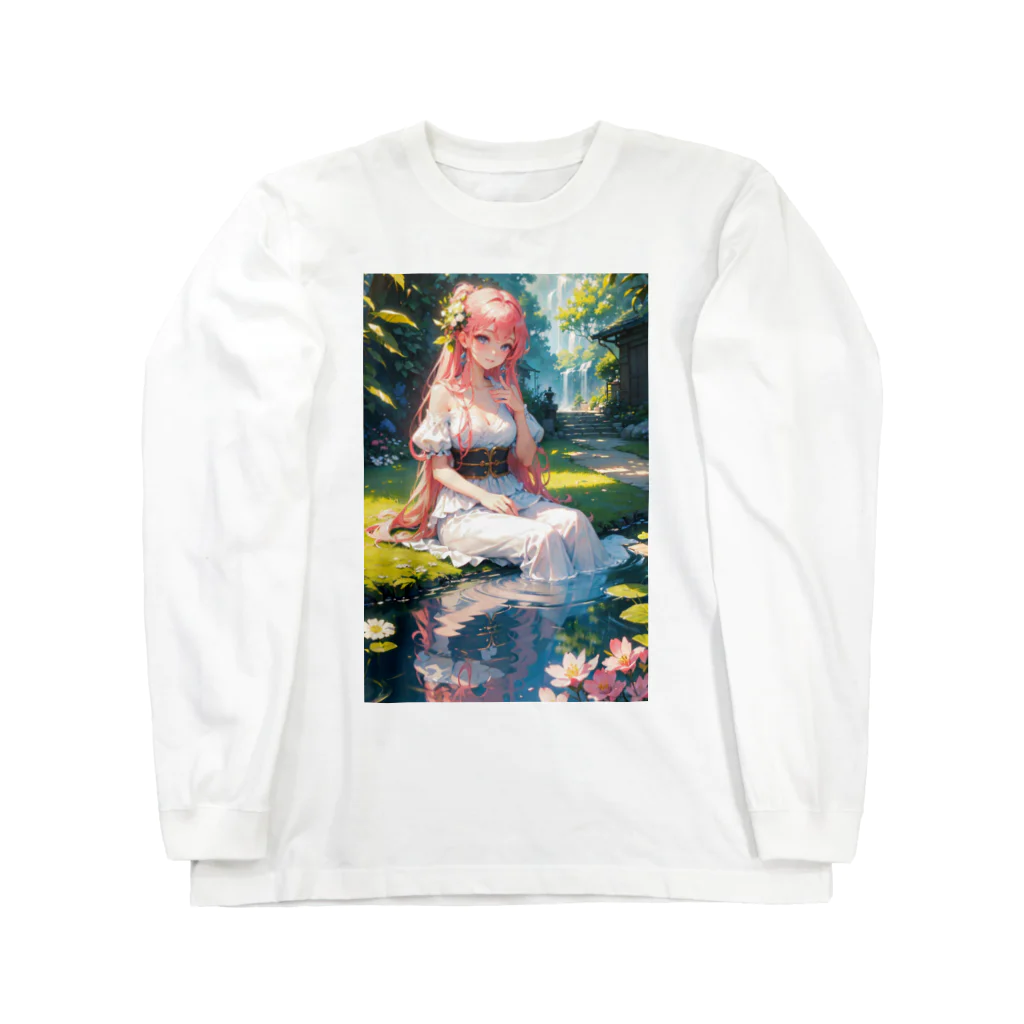 はぴはぴの朝の水浴の君 Long Sleeve T-Shirt