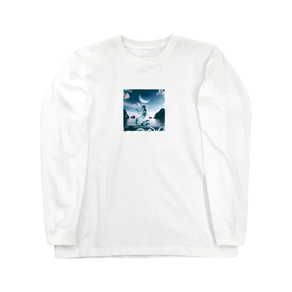 730naoの夜の海に突如現れる人魚！ Long Sleeve T-Shirt