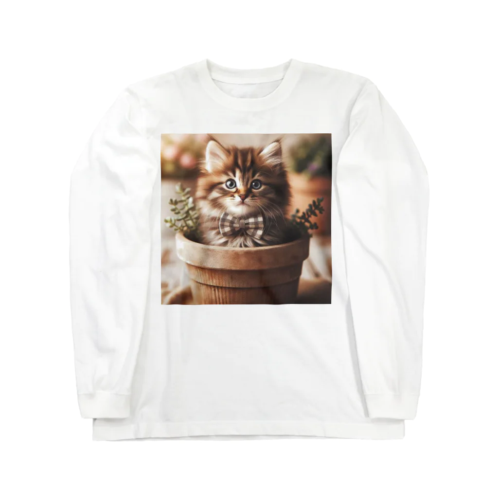 yuo1040yamato Soraの初めて作りました 猫さん Long Sleeve T-Shirt