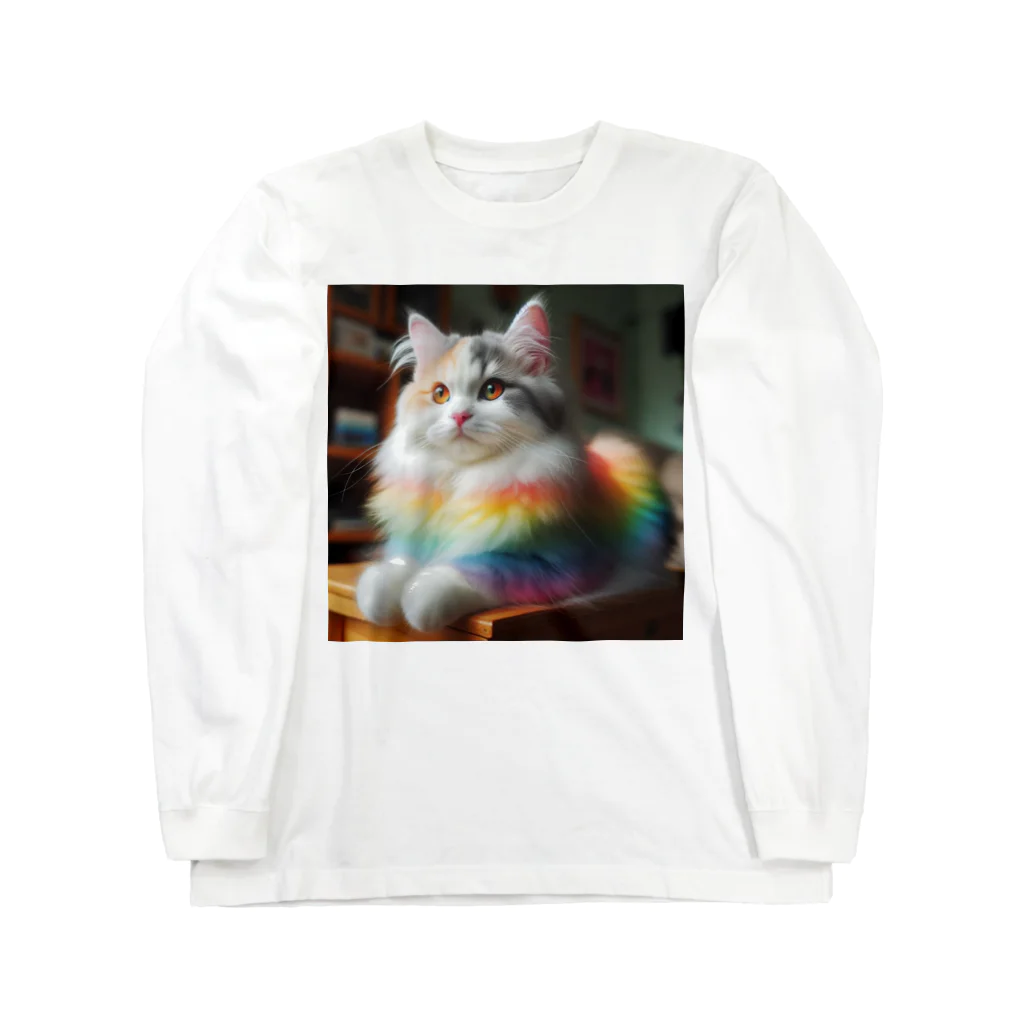 Creation CATの虹色CAT Long Sleeve T-Shirt