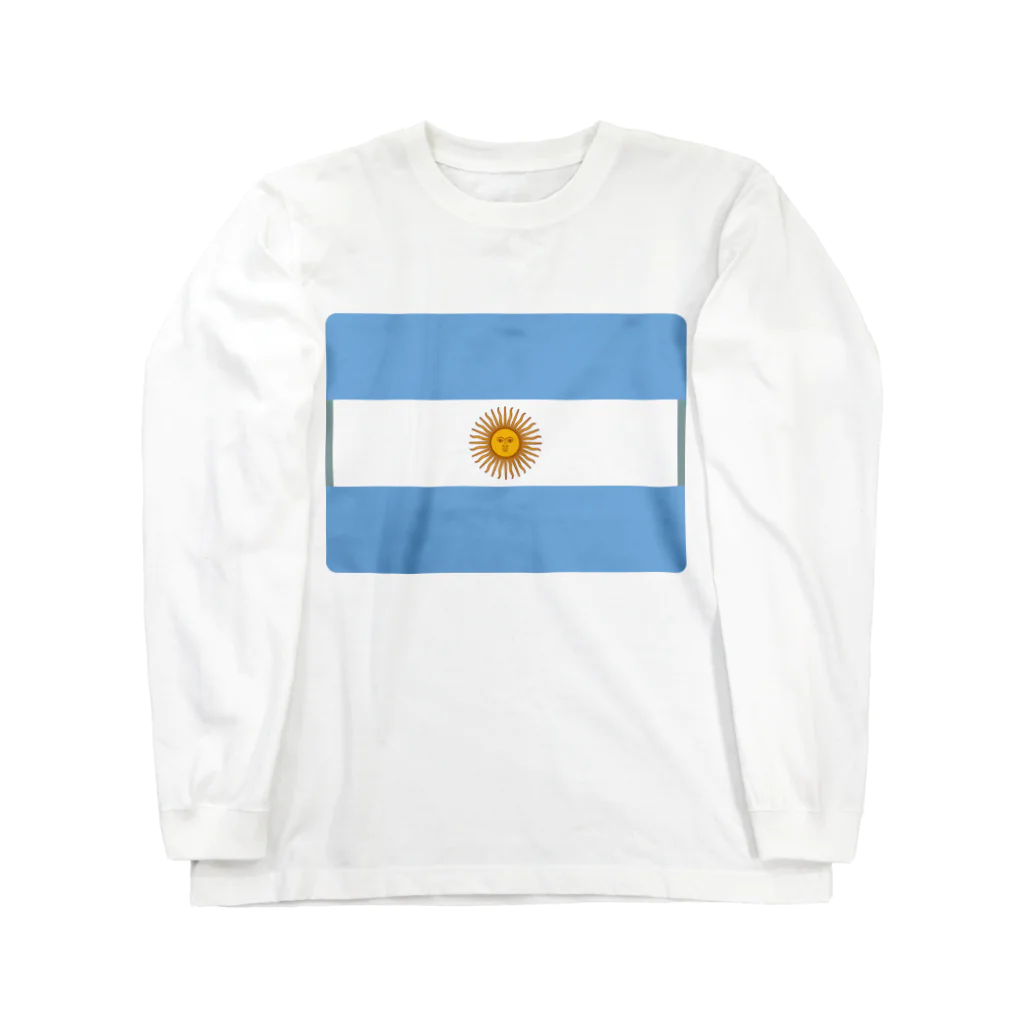 お絵かき屋さんのアルゼンチンの国旗 Long Sleeve T-Shirt