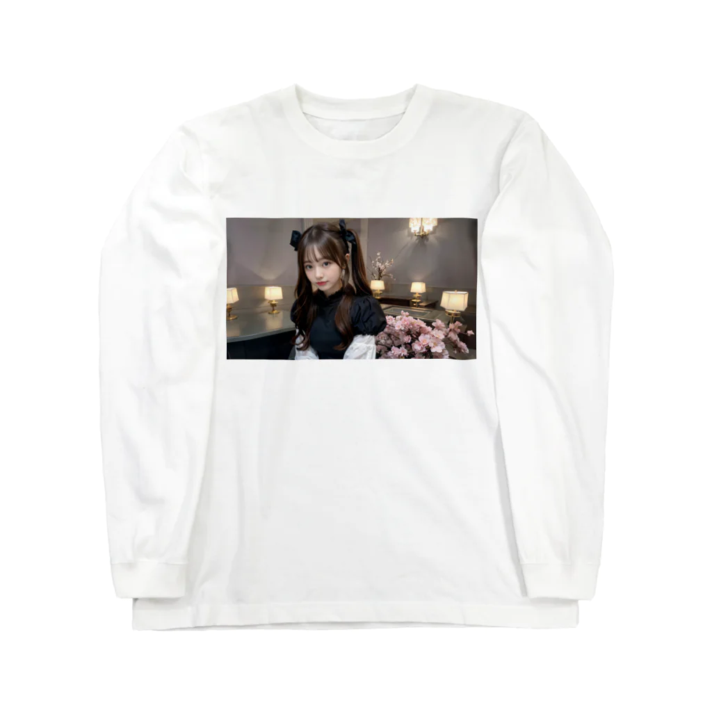 桜 夢愛のツインテールの美少女 Long Sleeve T-Shirt