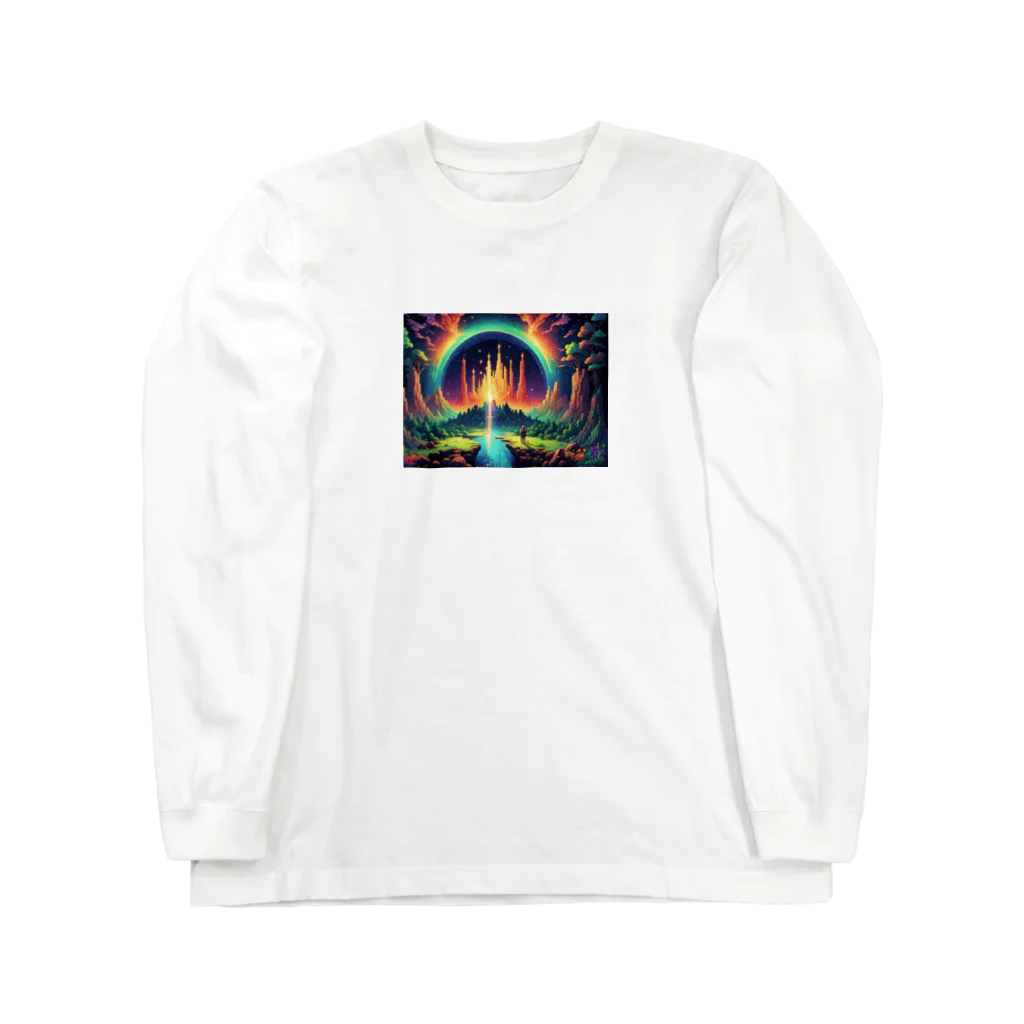 Oshiboriの虹ドット絵 Long Sleeve T-Shirt