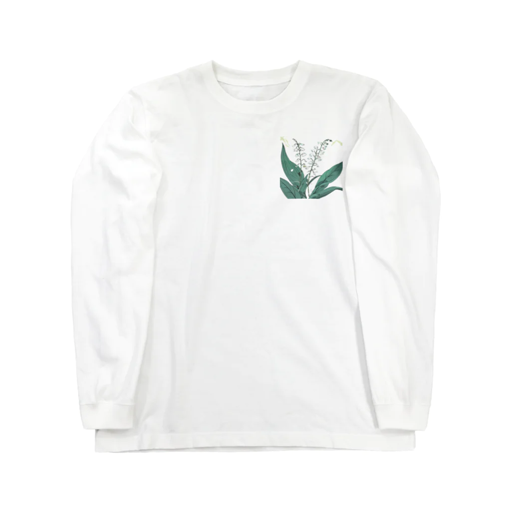 RetrowaveFlowerのRetrowaveFlower-スズラン- Long Sleeve T-Shirt