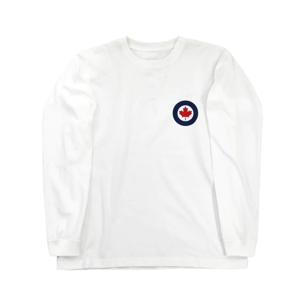puikkoの国籍マーク　カナダ（ワンポイント） ロングスリーブTシャツ