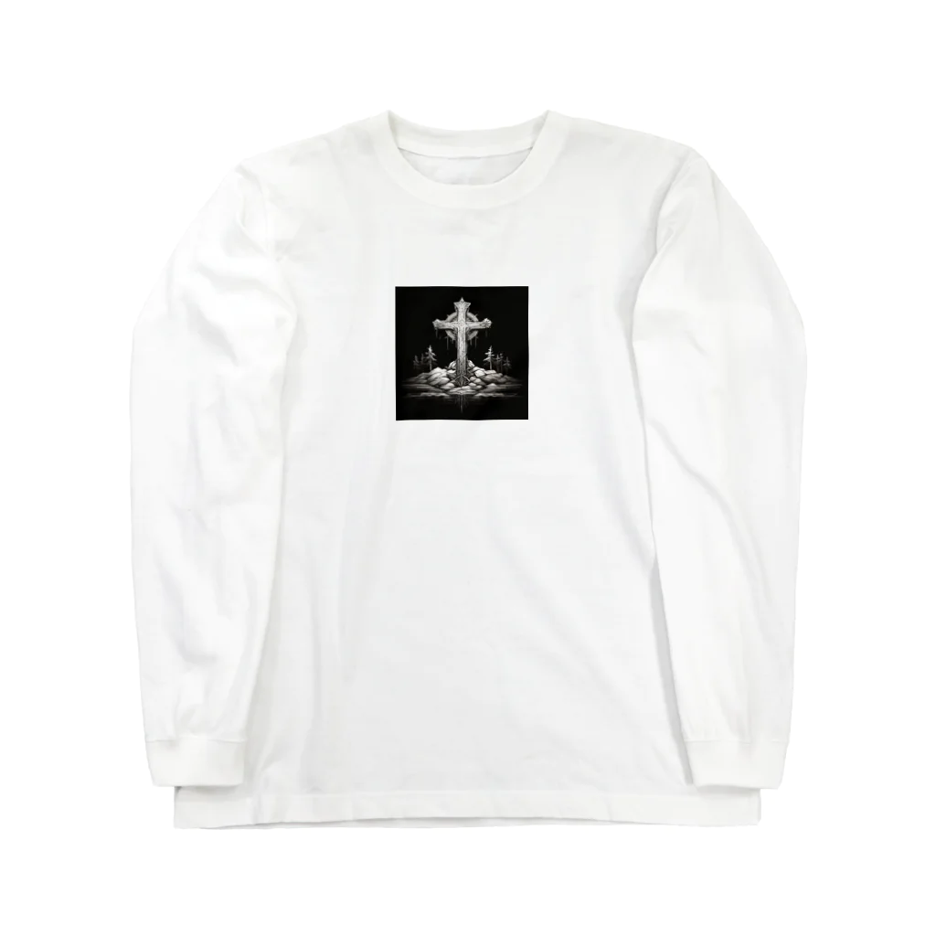 yielanggo007の暗闇の光十字架 Long Sleeve T-Shirt