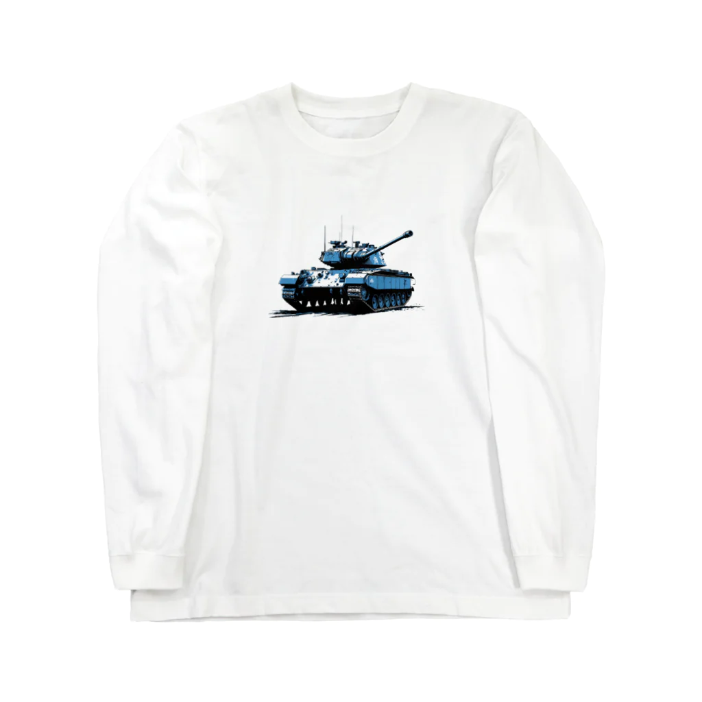 mochikun7の戦車イラスト01 ロングスリーブTシャツ