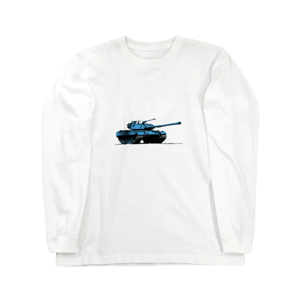 mochikun7の戦車イラスト03 ロングスリーブTシャツ