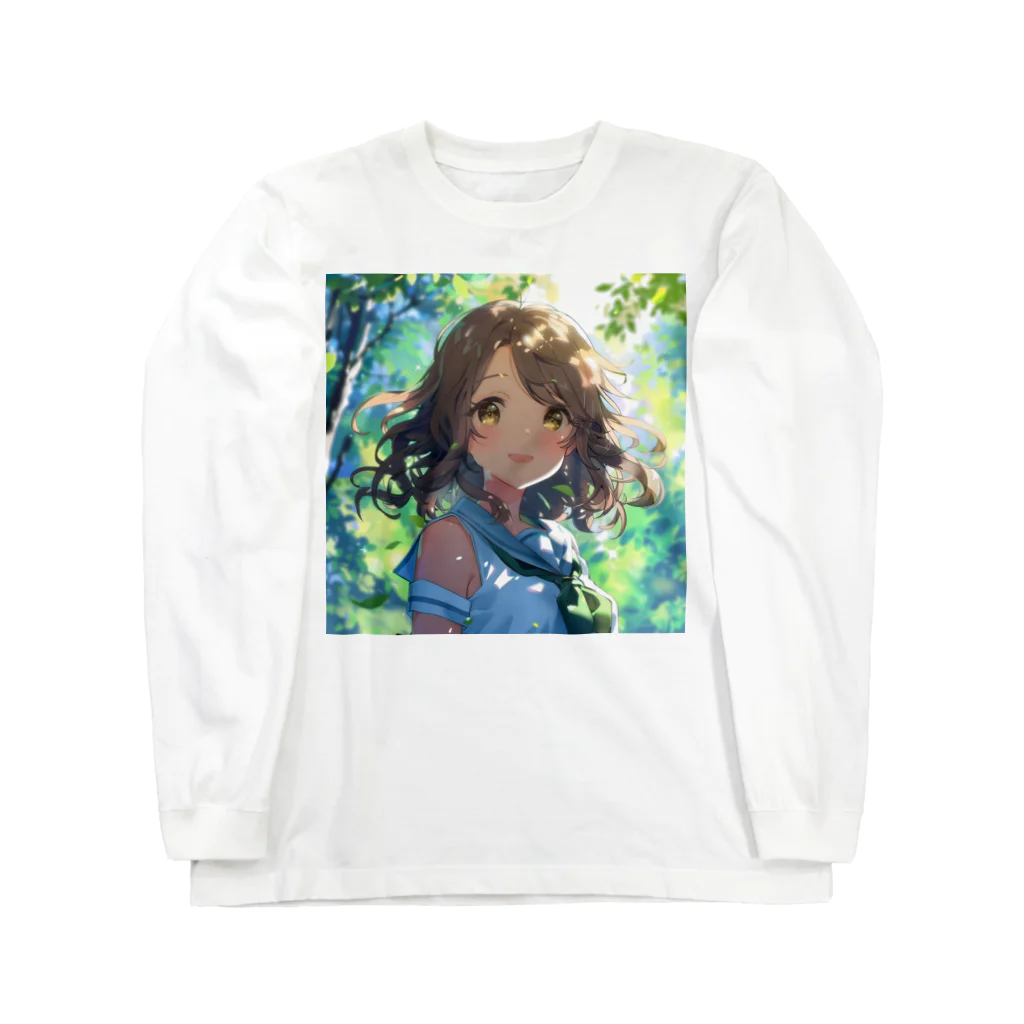 AQUAMETAVERSEのセーラー服の可愛い女の子　Tomoe bb 2712 ロングスリーブTシャツ