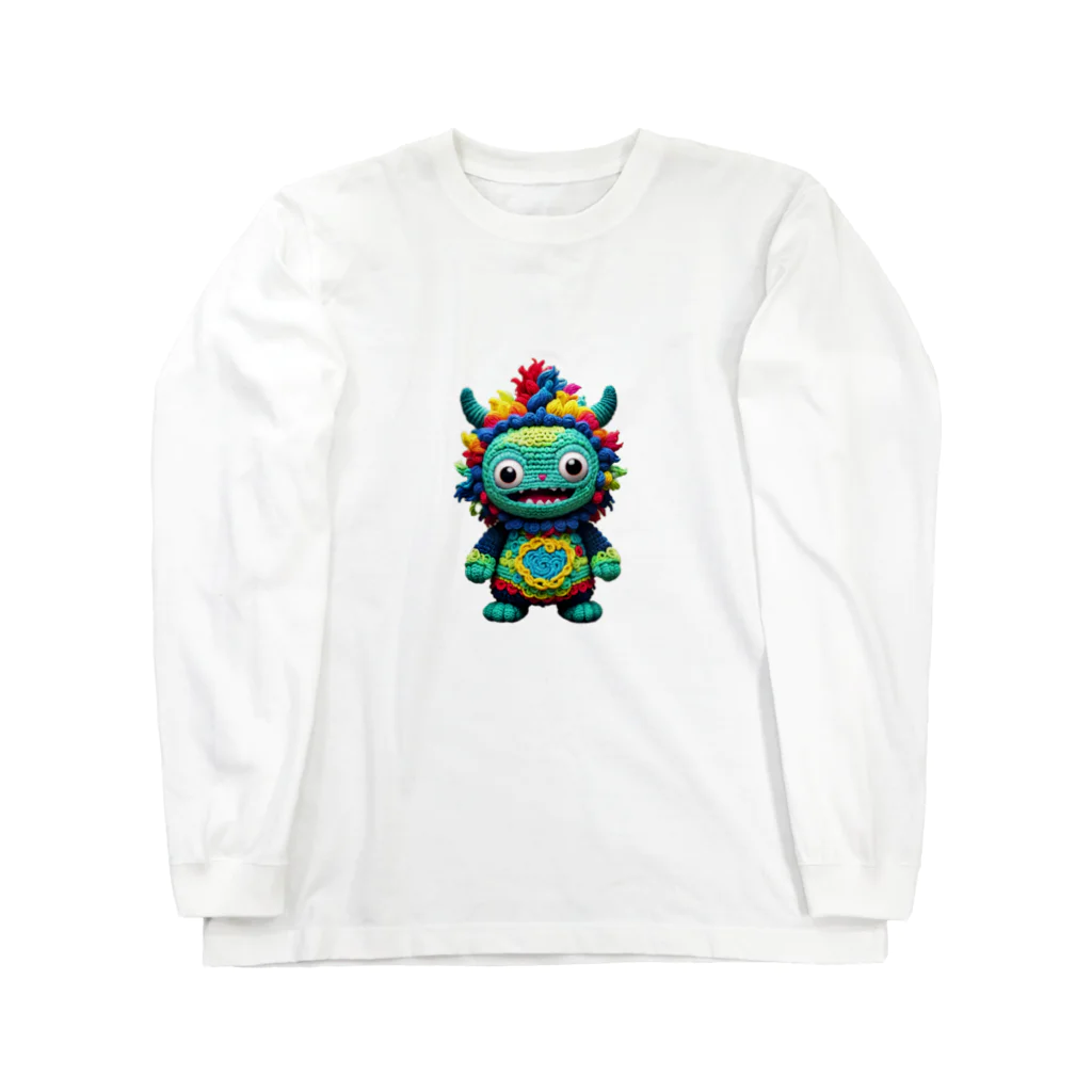 AI妖怪大図鑑の毛糸妖怪　アムヤン Long Sleeve T-Shirt