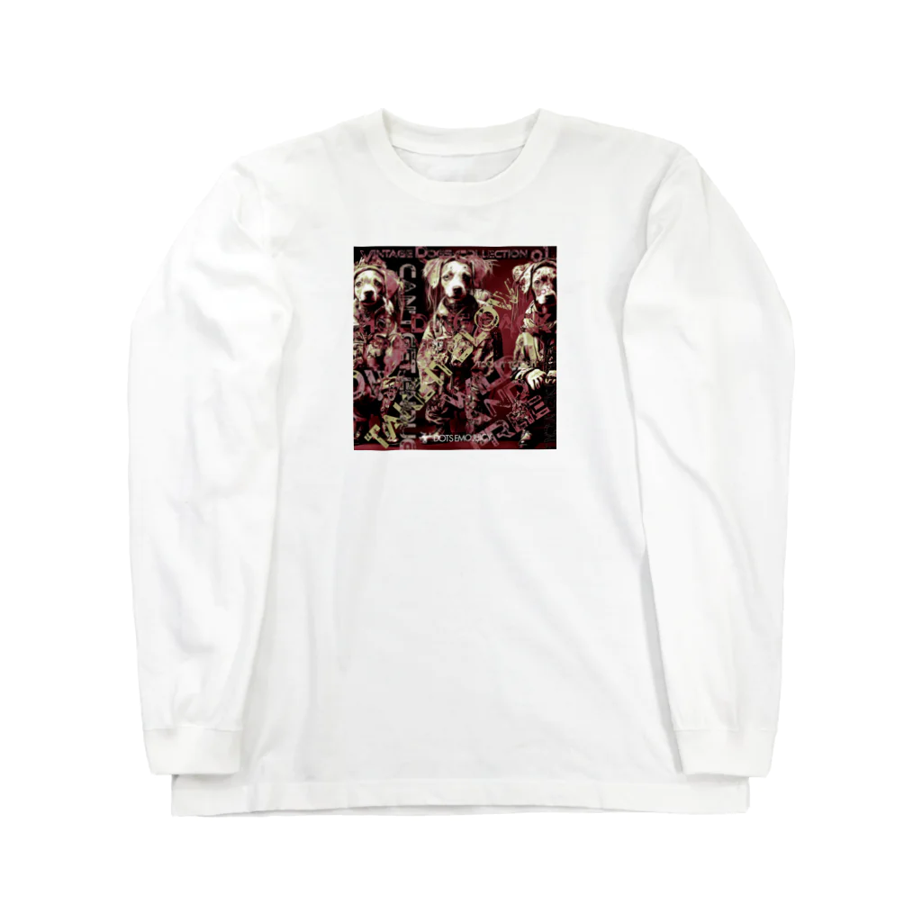 DOTS EMO JUICYのVintage Dogs Collection 01_D Long Sleeve T-Shirt
