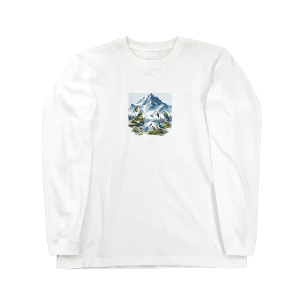 アミュペンのたくさんの美しい鳥たち Long Sleeve T-Shirt