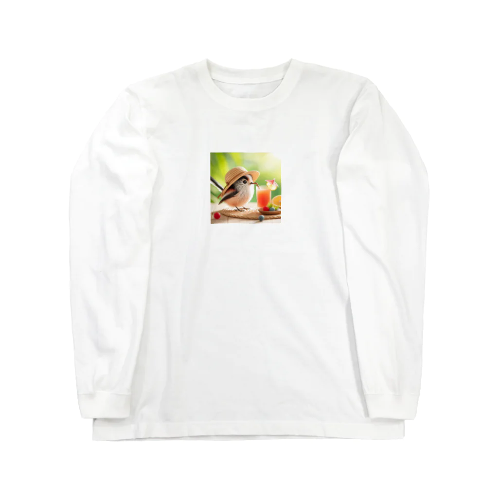 ソラノカナタの夏を満喫する小鳥 Long Sleeve T-Shirt