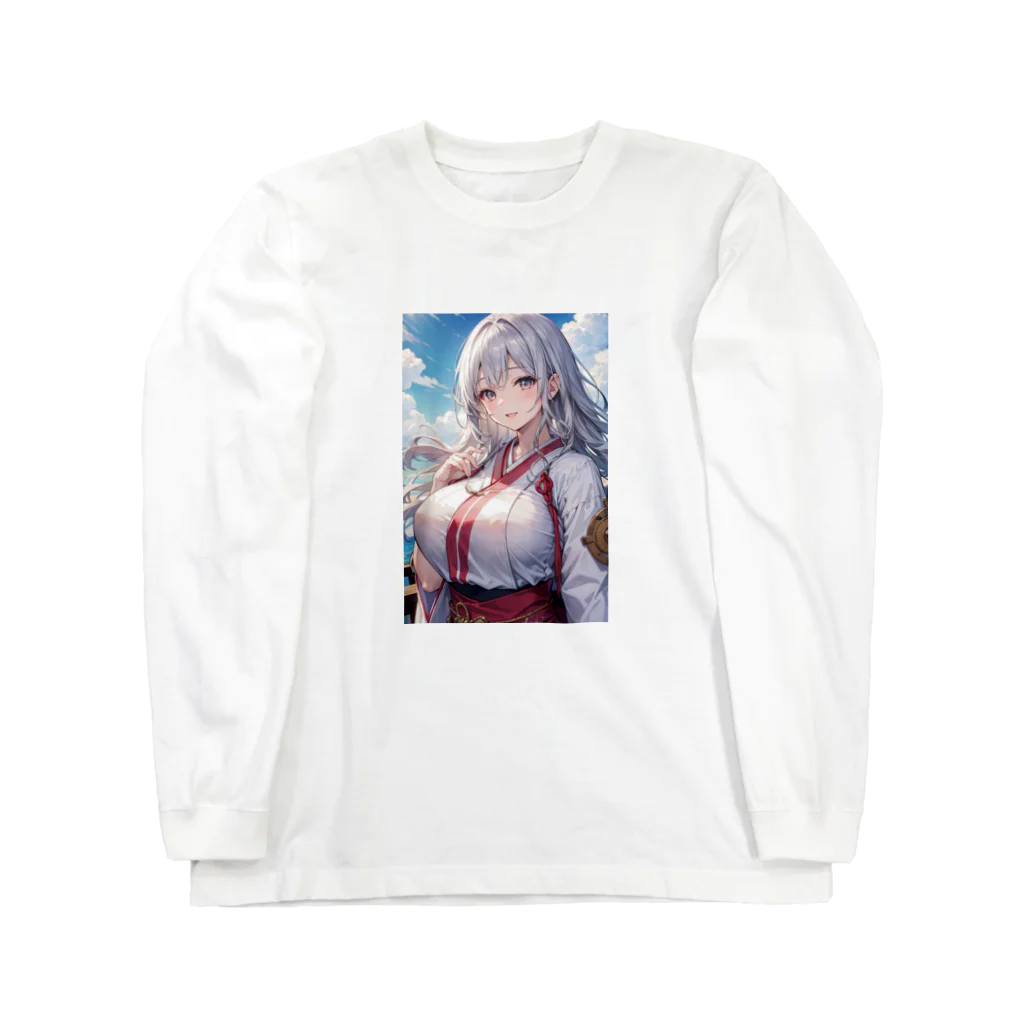 巫女スタぐらむの巫女姿のママ Long Sleeve T-Shirt