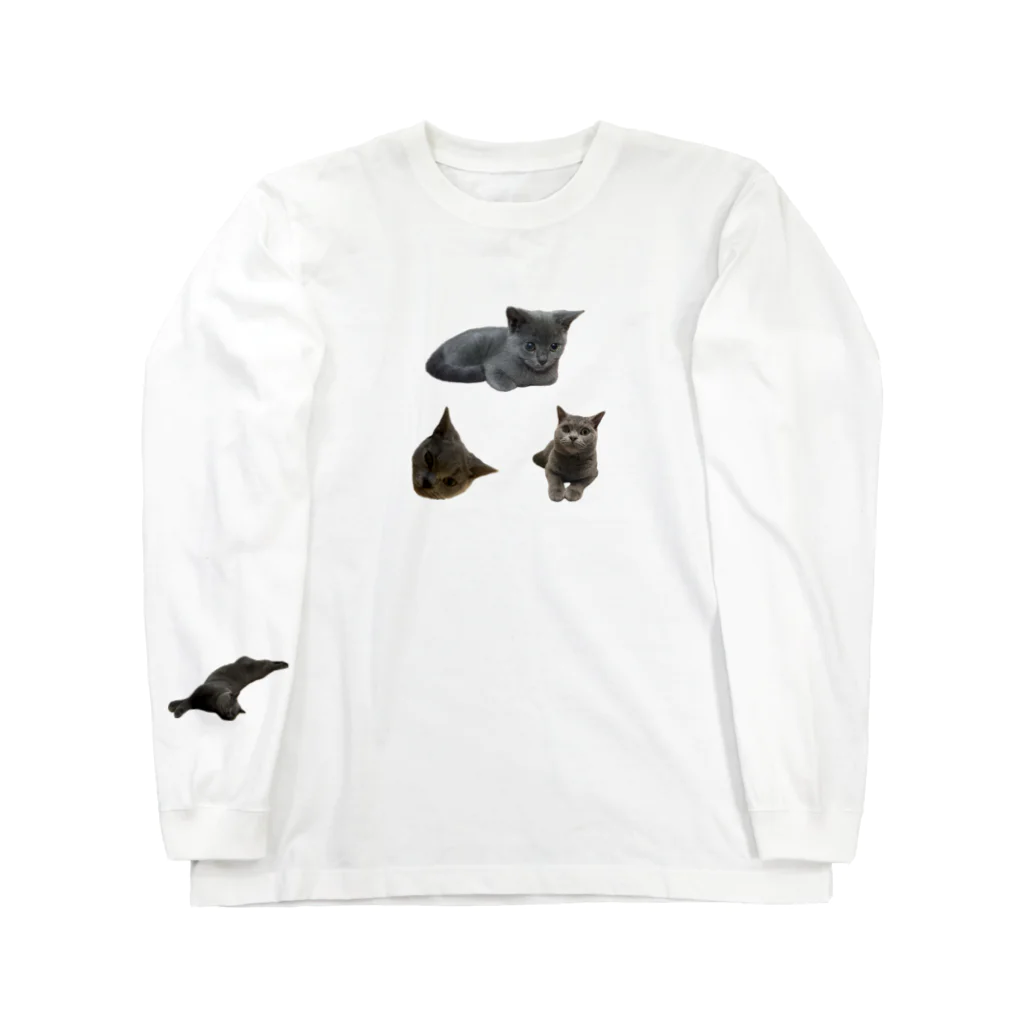 うちの猫ちゃんたちのるうなトライアングル♻️_No.1 Long Sleeve T-Shirt