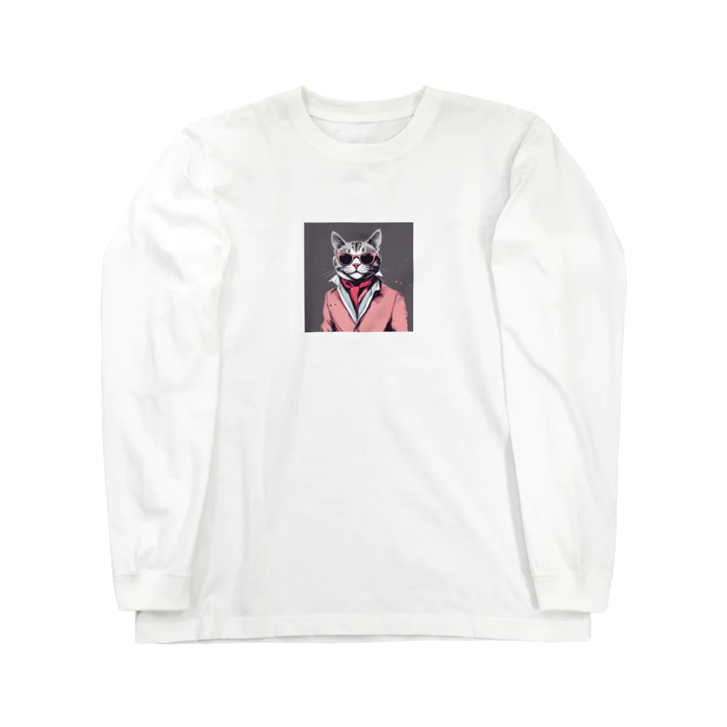 チャランコの部屋のダンディーねこさん Long Sleeve T-Shirt