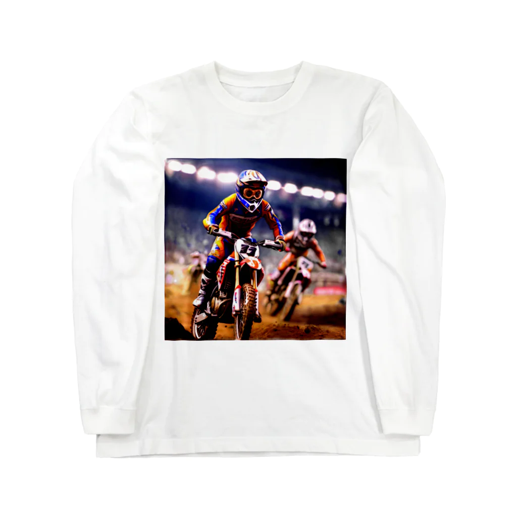 Bikers' Galleryのチャンピオンライド：モトクロスアクション Long Sleeve T-Shirt