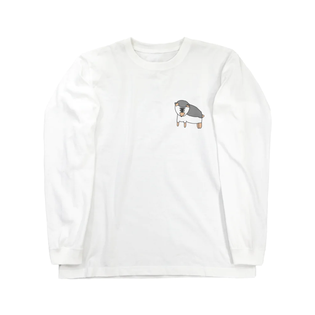 たぬきのアトリエの怒りのはりねずみ Long Sleeve T-Shirt