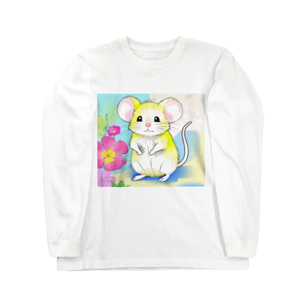 いちごソーダのねずみのスニーキー Long Sleeve T-Shirt