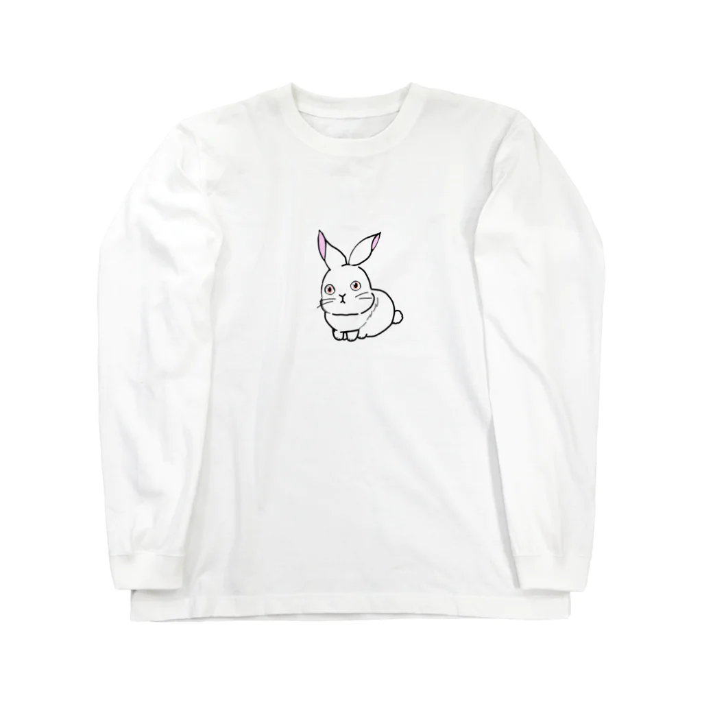 yuki_mayのKIDS RABBIT_1 ロングスリーブTシャツ