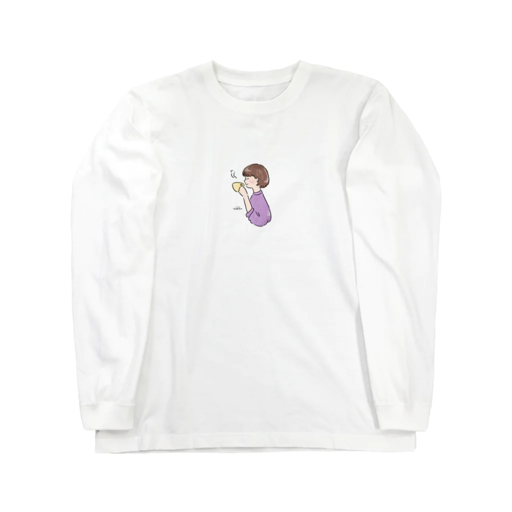 Sakikoのほっとひと息つく女の子　紫芋 Long Sleeve T-Shirt