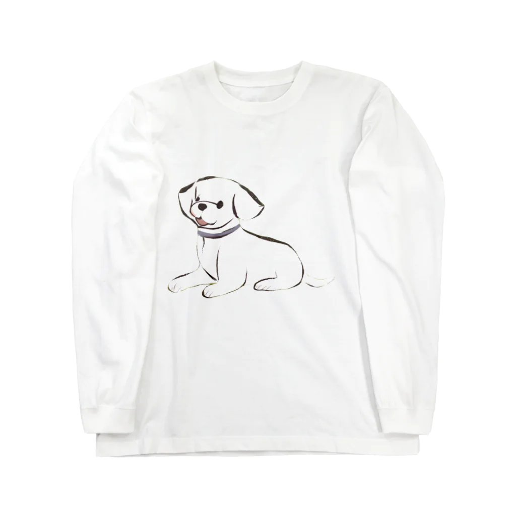 mikankanの子犬しろちゃん ロングスリーブTシャツ