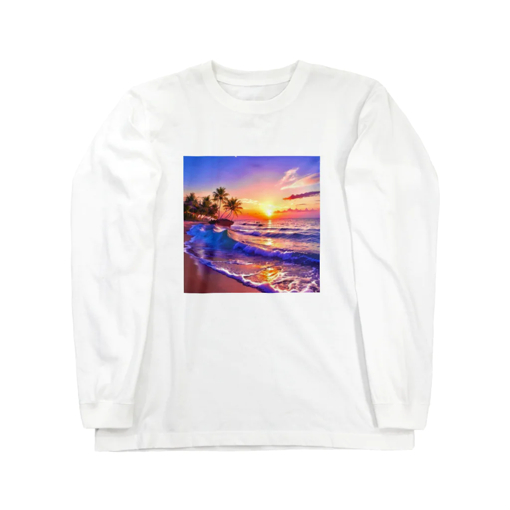 11mi_mi11の🌴ビーチサンセット☀ Long Sleeve T-Shirt