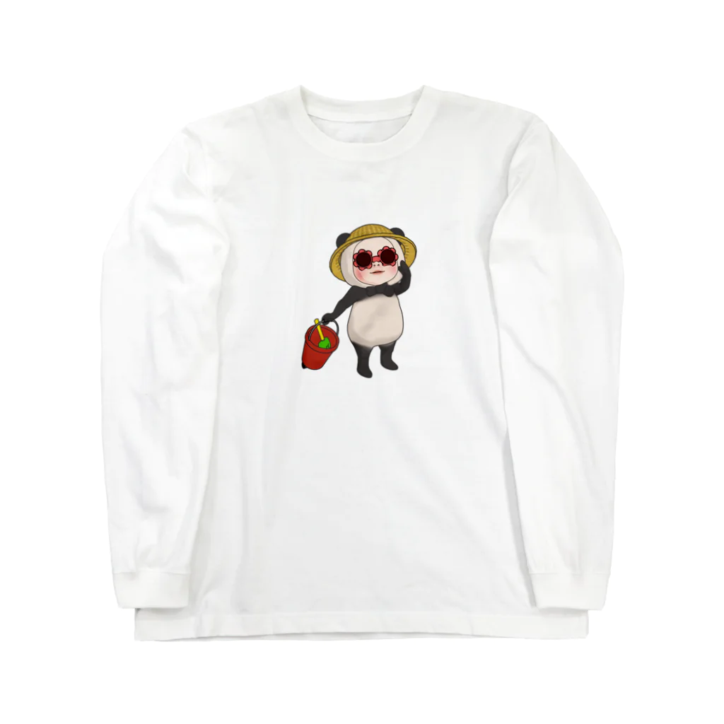DanSianのパンダタオル・砂遊び Long Sleeve T-Shirt