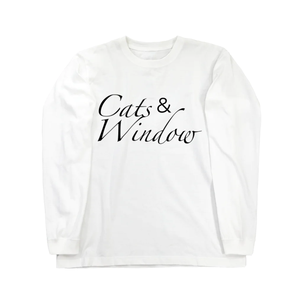 ONPu.ARTのCats ＆ Window ロングスリーブTシャツ