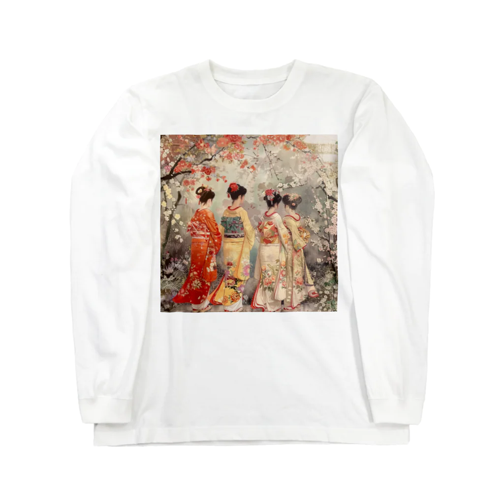 AQUAMETAVERSEの優雅な花見桜の花満開　なでしこ1478 Long Sleeve T-Shirt