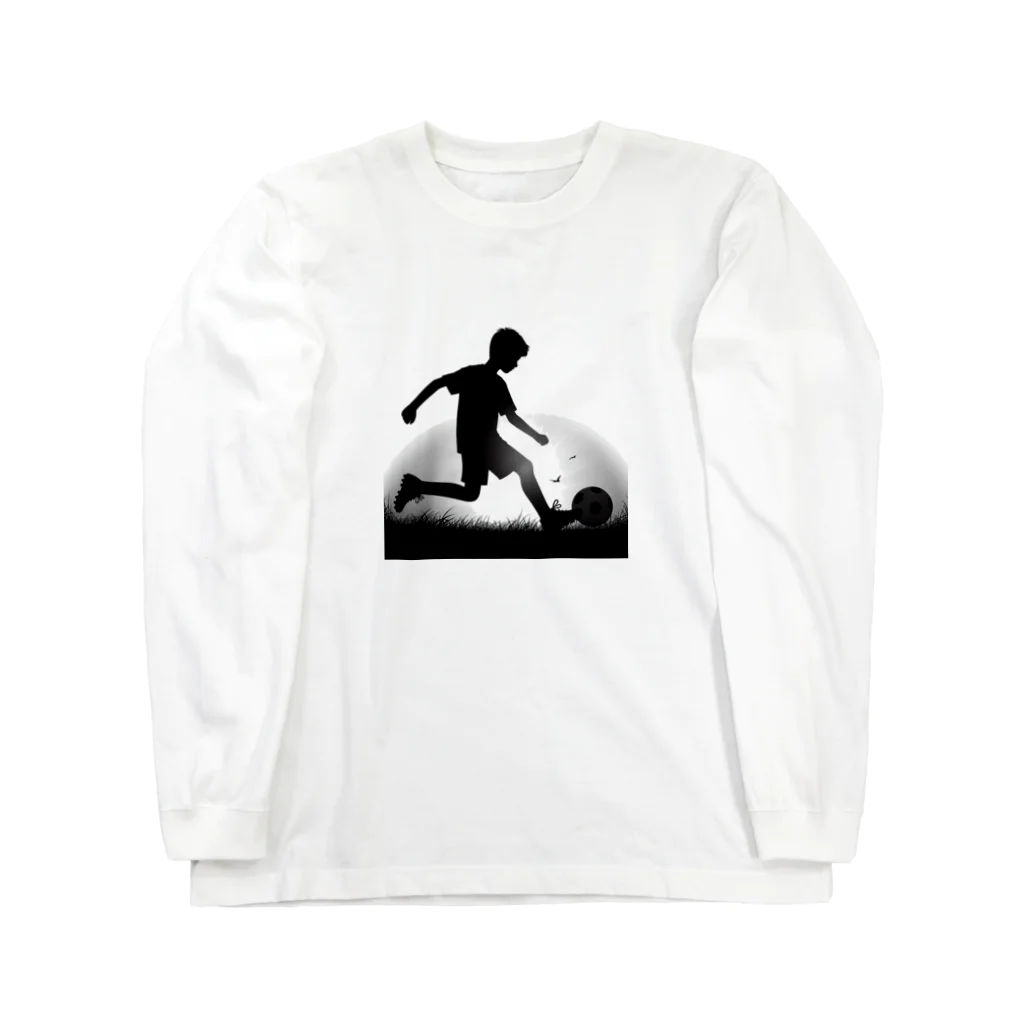 foot8のサッカー少年２ ロングスリーブTシャツ