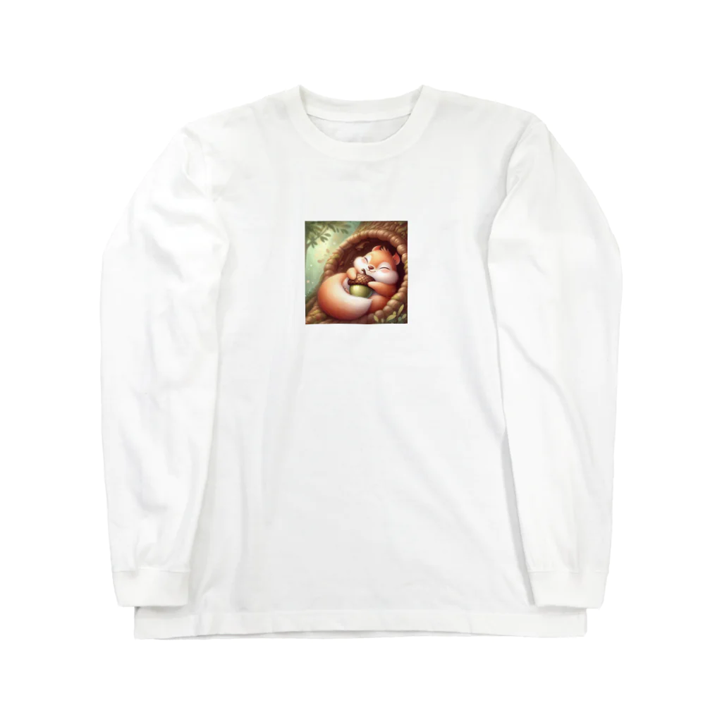 Yama_49のくつろぎリス Long Sleeve T-Shirt