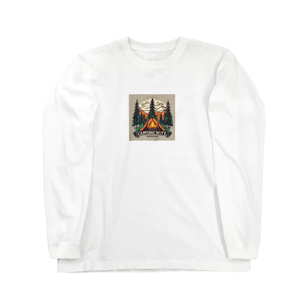 TM Designersの夕森キャンプファイヤー Long Sleeve T-Shirt