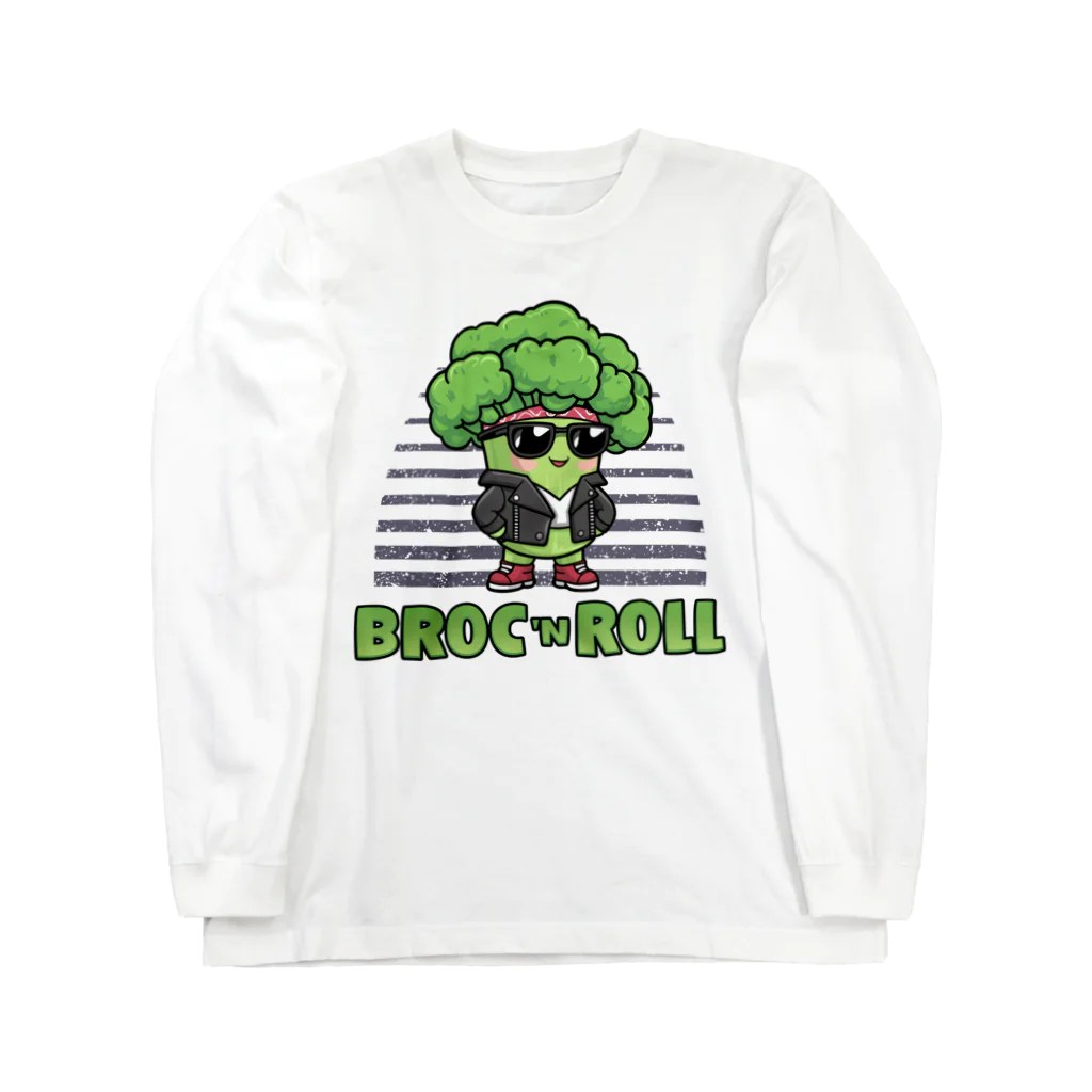 Stylo Tee Shopのブロックンロールのブロッコリー Long Sleeve T-Shirt